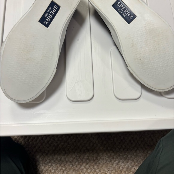 Sperry Black and White Loafers with Textured Upper - Picture 6 of 7